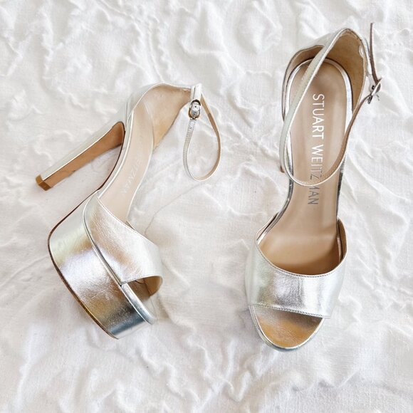 Stuart Weitzman Discoplatform Heels Size 9 - Picture 4 of 11